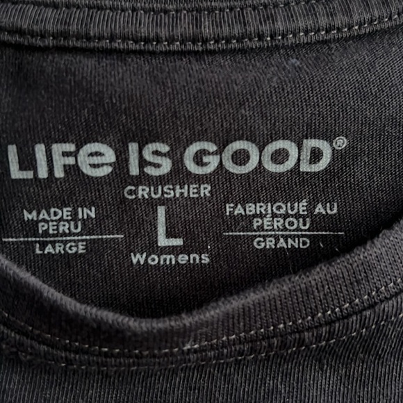 LIFE IS GOOD 100% COTTON TEE SIZE L - Picture 3 of 6